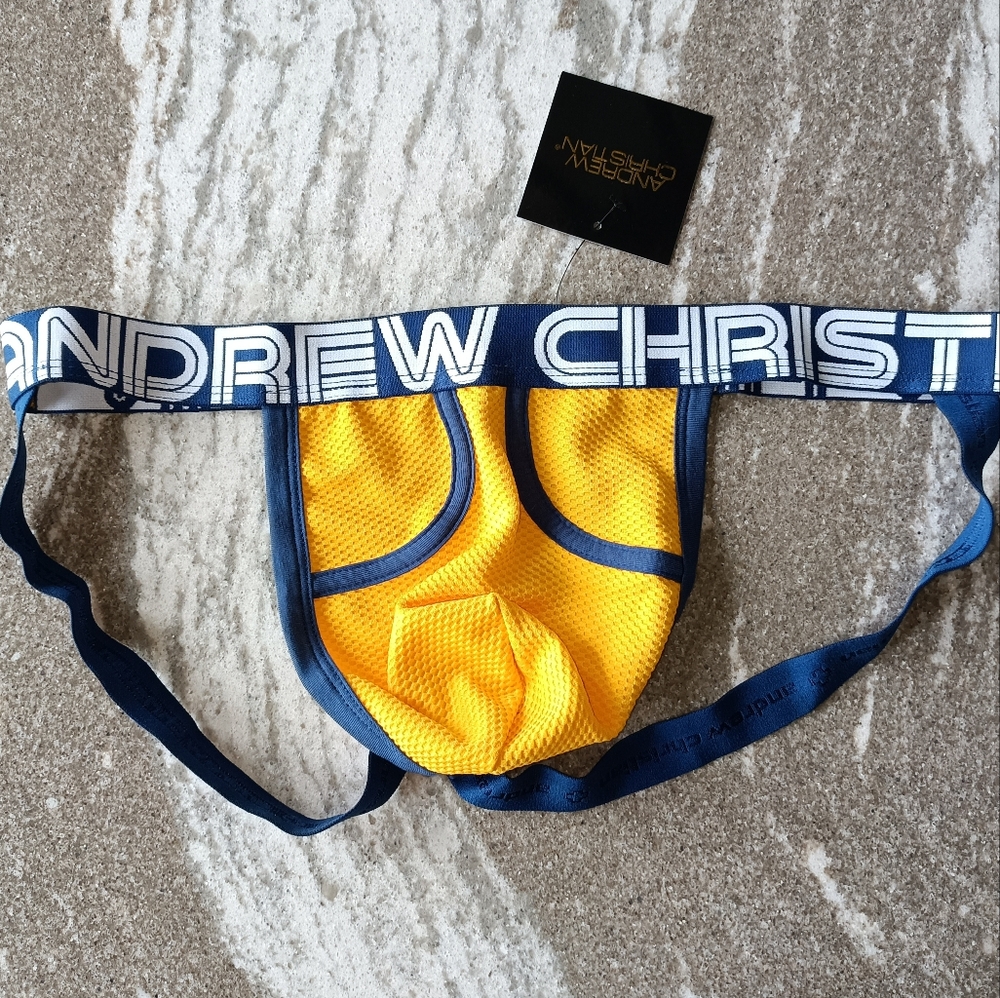 Andrew Christian Yellow and Blue Briefs